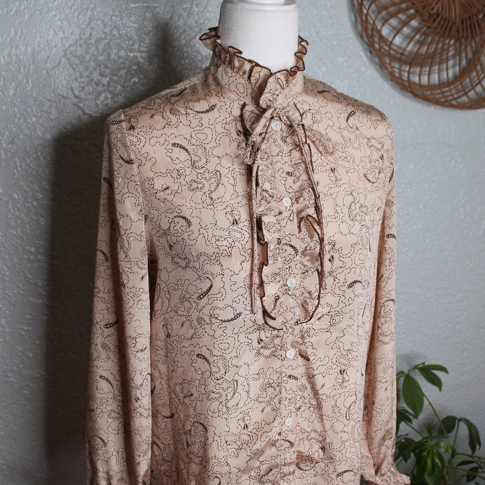 Ruffle Long Sleeve Blouse